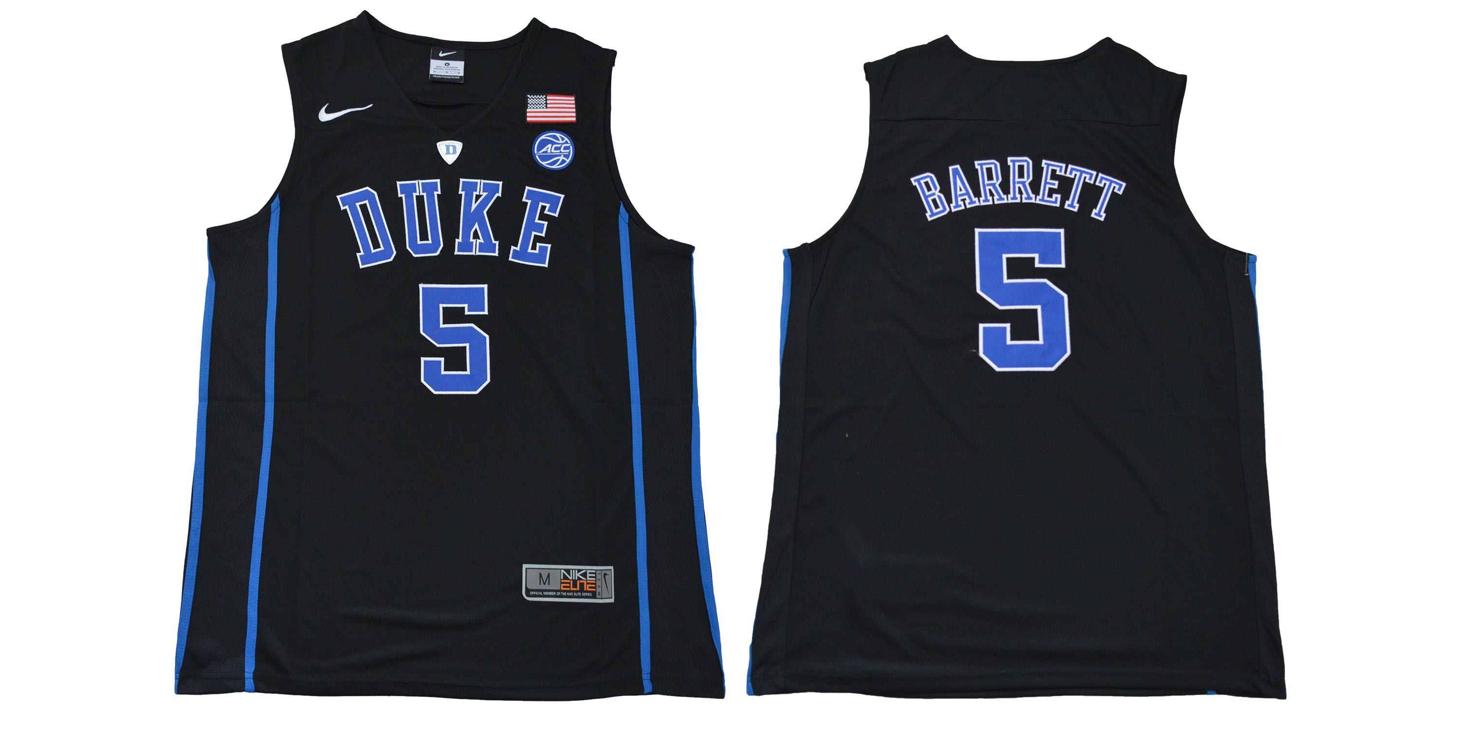 Men Duke Blue Devils #5 Barrett Black NBA NCAA Jerseys
